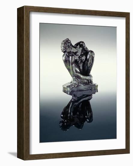 Crouching Nude (Bronze)-Auguste Rodin-Framed Giclee Print