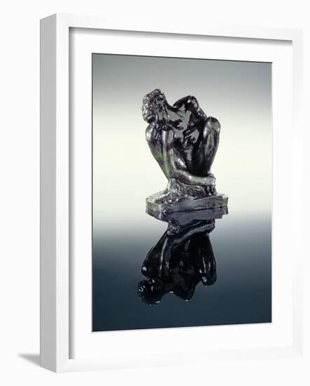 Crouching Nude (Bronze)-Auguste Rodin-Framed Giclee Print