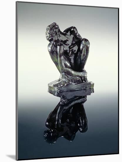 Crouching Nude (Bronze)-Auguste Rodin-Mounted Giclee Print