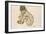 Crouching Nude Girl, 1914-Egon Schiele-Framed Giclee Print