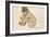 Crouching Nude Girl, 1914-Egon Schiele-Framed Giclee Print