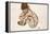 Crouching Nude Girl - Schiele, Egon (1890-1918) - 1914 - Black Chalk, Gouache on Paper - 31,5X48,2-Egon Schiele-Framed Premier Image Canvas