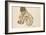 Crouching Nude Girl-Egon Schiele-Framed Premium Giclee Print