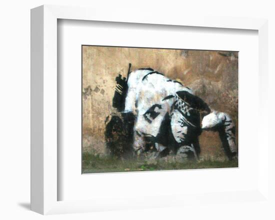 Crouching Policeman-Banksy-Framed Giclee Print