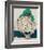 Crouching Woman with Green Headscarf-Egon Schiele-Framed Art Print