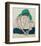 Crouching Woman with Green Headscarf-Egon Schiele-Framed Art Print