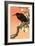 Crow Against Orange Sky-Koson Ohara-Framed Giclee Print