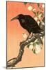 Crow Against Orange Sky-Koson Ohara-Mounted Giclee Print