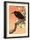 Crow Against Orange Sky-Koson Ohara-Framed Giclee Print