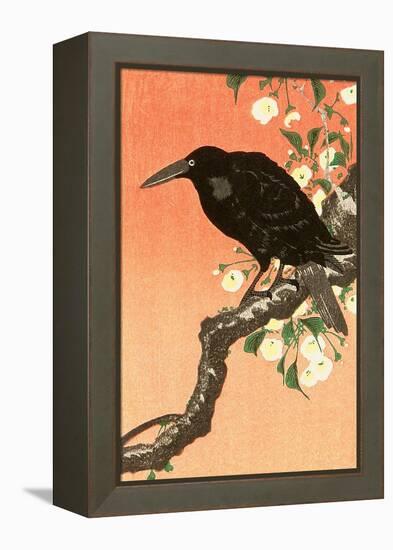 Crow Against Orange Sky-Koson Ohara-Framed Premier Image Canvas