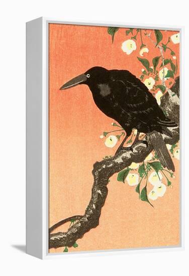 Crow Against Orange Sky-Koson Ohara-Framed Premier Image Canvas