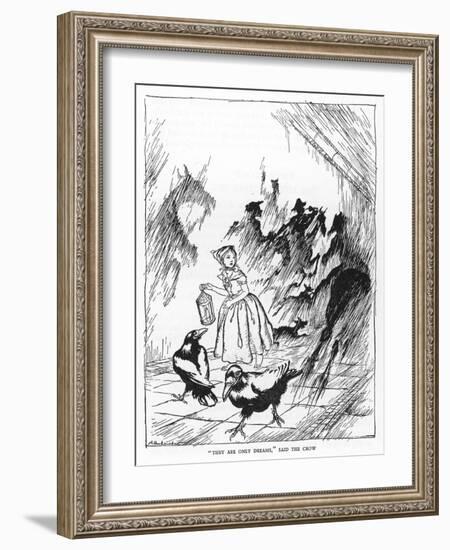 Crow and Dreams-Arthur Rackham-Framed Photographic Print