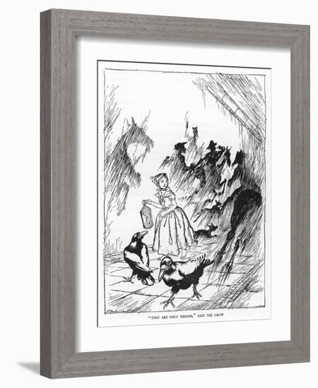 Crow and Dreams-Arthur Rackham-Framed Photographic Print