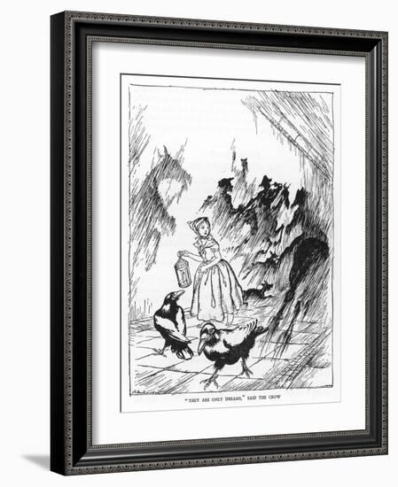 Crow and Dreams-Arthur Rackham-Framed Photographic Print