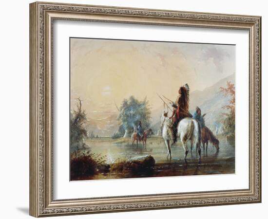 Crow Encampment, 1837-Alfred Jacob Miller-Framed Giclee Print