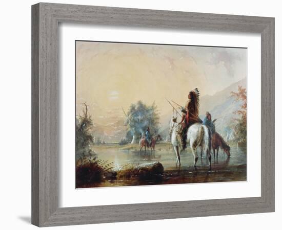 Crow Encampment, 1837-Alfred Jacob Miller-Framed Giclee Print