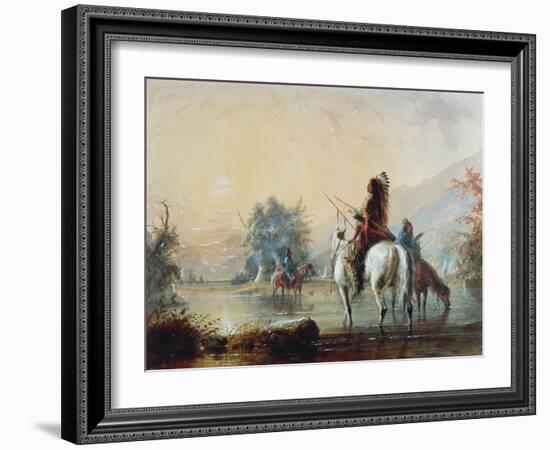 Crow Encampment, 1837-Alfred Jacob Miller-Framed Giclee Print