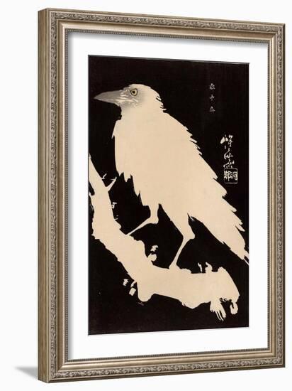 Crow in the Snow-Kyosai Kawanabe-Framed Giclee Print