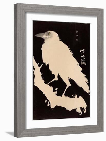 Crow in the Snow-Kyosai Kawanabe-Framed Giclee Print