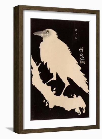 Crow in the Snow-Kyosai Kawanabe-Framed Giclee Print