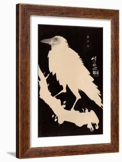 Crow in the Snow-Kyosai Kawanabe-Framed Giclee Print