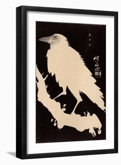 Crow in the Snow-Kyosai Kawanabe-Framed Giclee Print