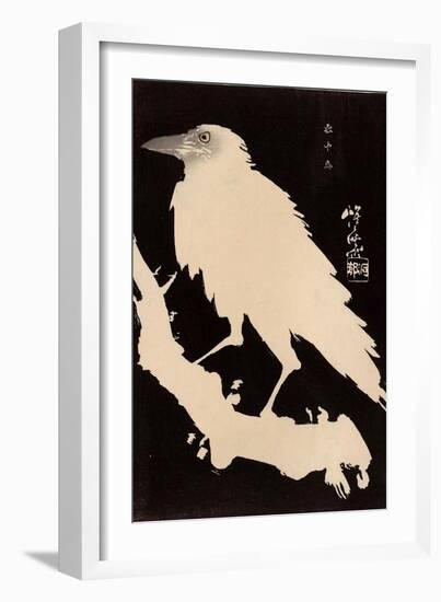 Crow in the Snow-Kyosai Kawanabe-Framed Giclee Print