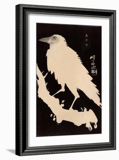 Crow in the Snow-Kyosai Kawanabe-Framed Giclee Print