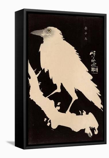 Crow in the Snow-Kyosai Kawanabe-Framed Premier Image Canvas