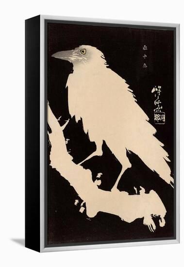 Crow in the Snow-Kyosai Kawanabe-Framed Premier Image Canvas