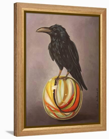 Crow on a Marble-Leah Saulnier-Framed Premier Image Canvas