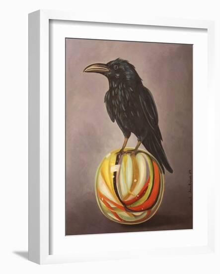 Crow on a Marble-Leah Saulnier-Framed Giclee Print