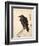 Crow Resting on Wood Trunk-Kyosai Kawanabe-Framed Giclee Print