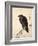 Crow Resting on Wood Trunk-Kyosai Kawanabe-Framed Giclee Print