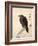 Crow Resting on Wood Trunk-Kyosai Kawanabe-Framed Giclee Print