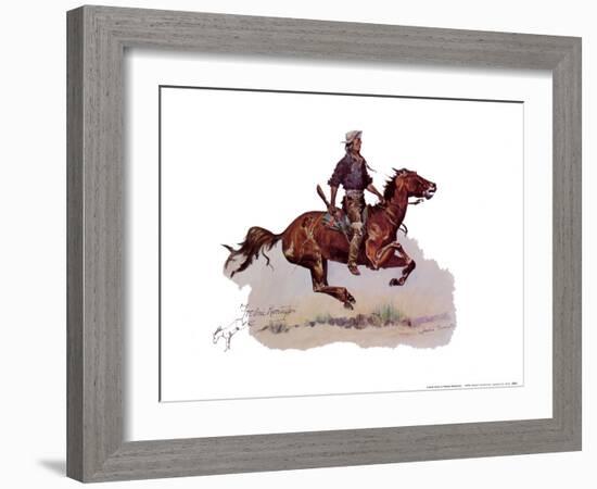 Crow Scout-Frederic Sackrider Remington-Framed Art Print