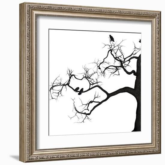 Crow Tree-artshock-Framed Art Print