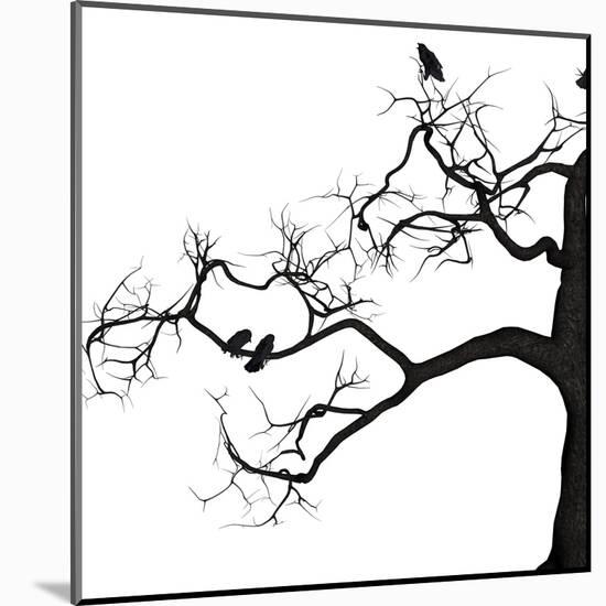 Crow Tree-artshock-Mounted Art Print