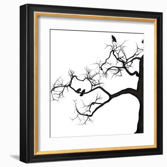 Crow Tree-artshock-Framed Art Print