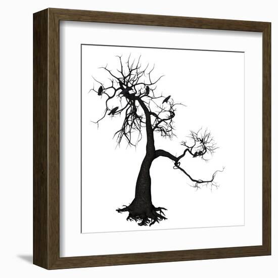 Crow Tree-artshock-Framed Art Print