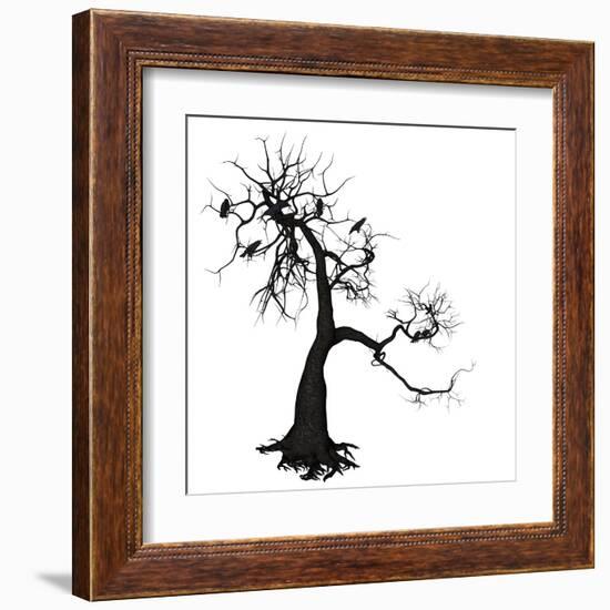 Crow Tree-artshock-Framed Art Print