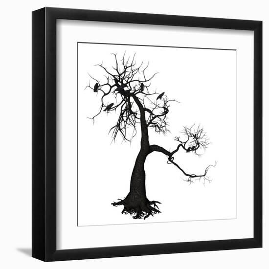 Crow Tree-artshock-Framed Art Print