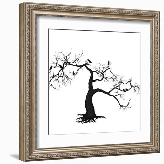 Crow Tree-artshock-Framed Art Print