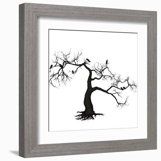 Crow Tree-artshock-Framed Art Print