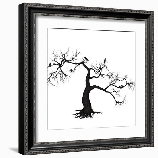 Crow Tree-artshock-Framed Art Print