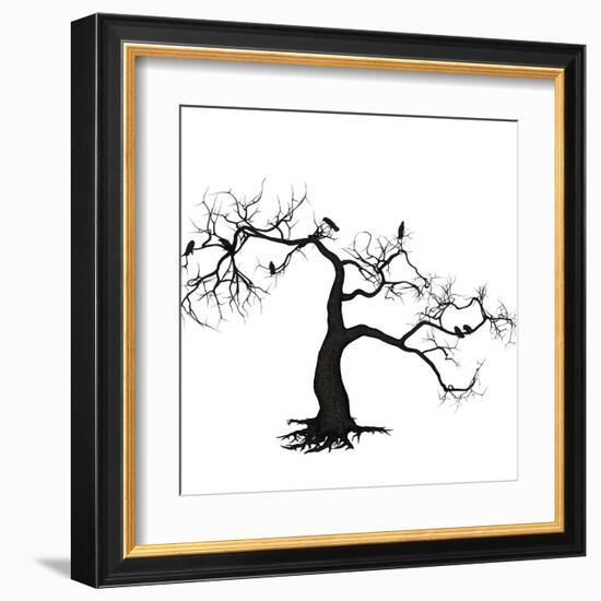 Crow Tree-artshock-Framed Art Print