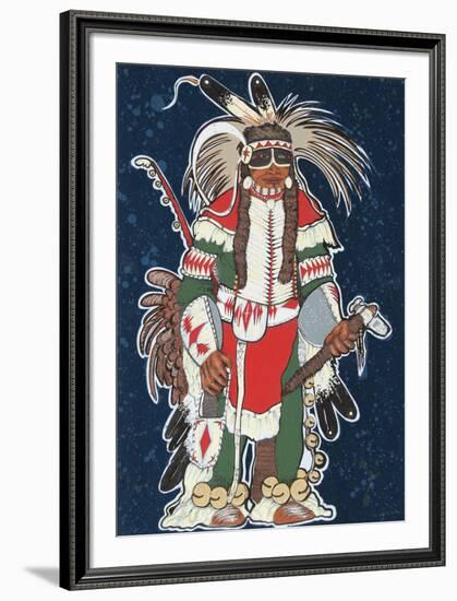 Crow Warrior-Kevin Red Star-Framed Collectable Print