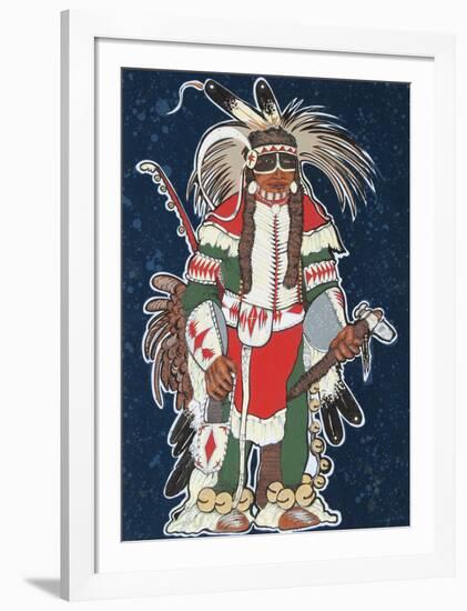 Crow Warrior-Kevin Red Star-Framed Collectable Print