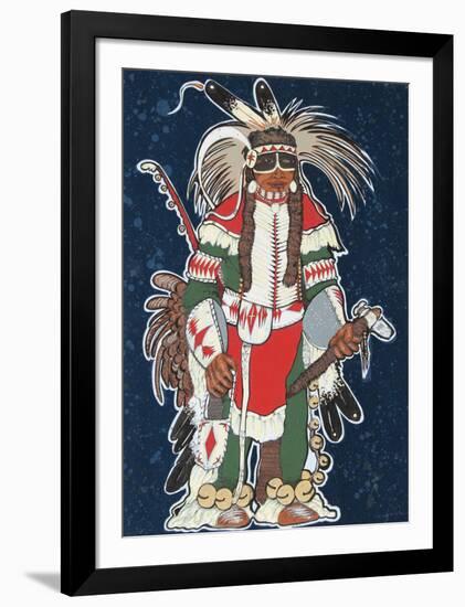 Crow Warrior-Kevin Red Star-Framed Collectable Print