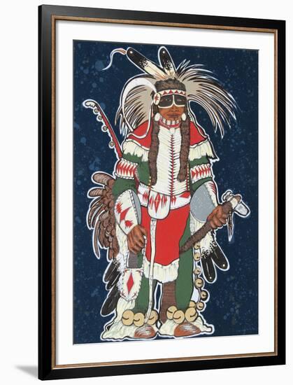 Crow Warrior-Kevin Red Star-Framed Collectable Print